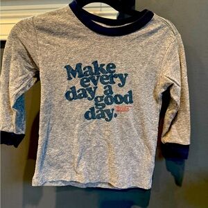 Tiny Whales Gray Kids Shirt with Blue Accents